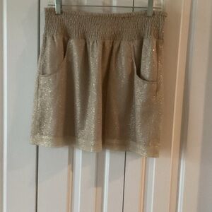 GAP Glittering Gold Mini Skirt